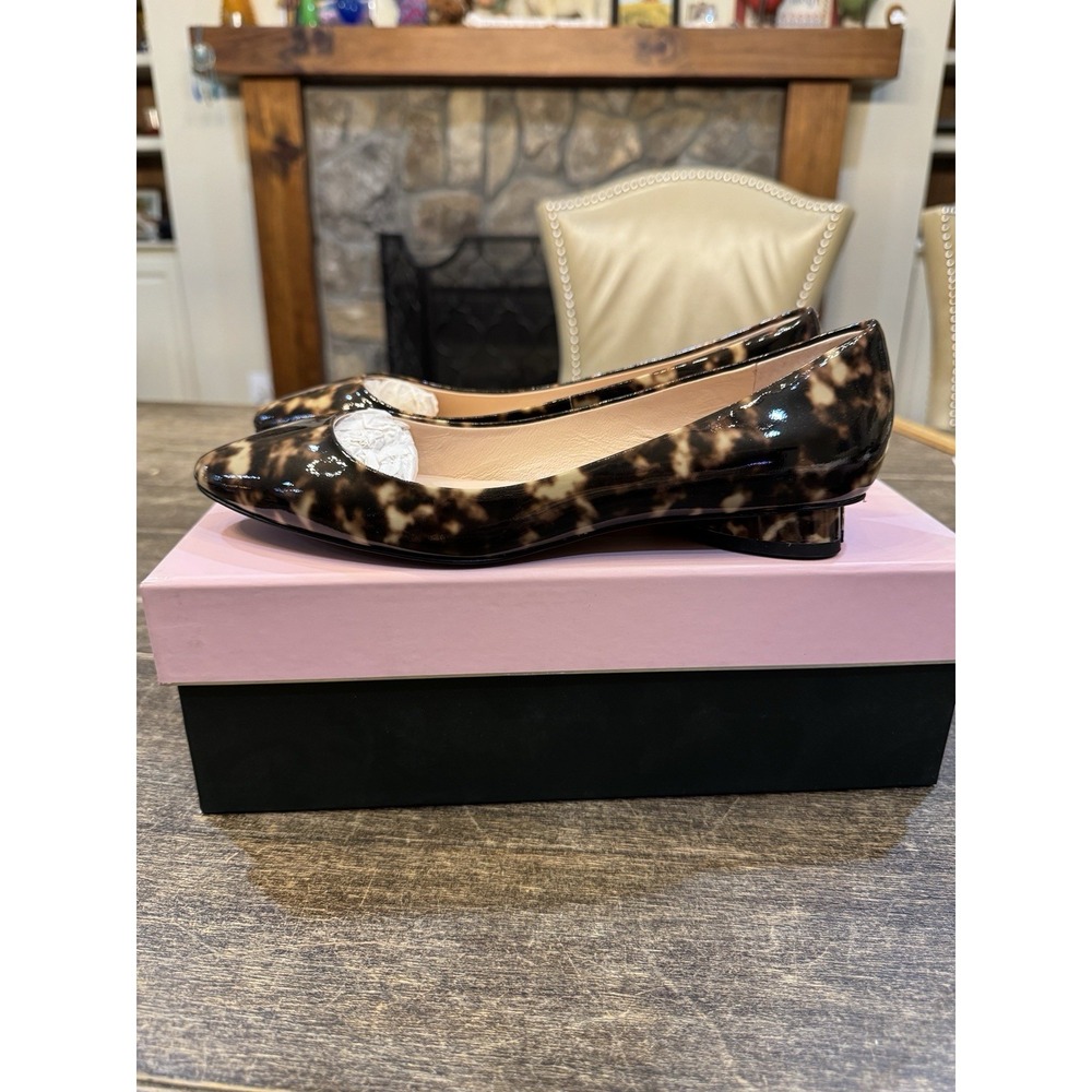 NEW Kate Spade New York Fallyn Tortoise Fur Leather Ballet Flats Womens Size 9 - Picture 3 of 12